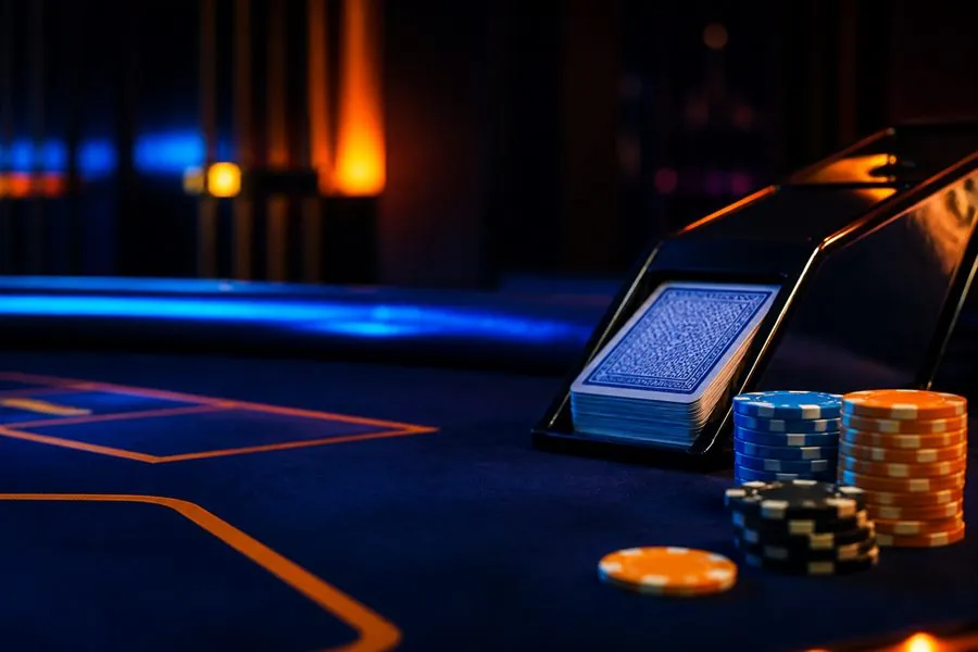 Krupiérka s kartami - baccarat live
